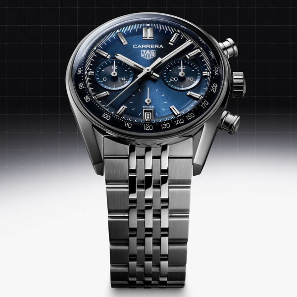 Carrera 39 mm chronographe automatique en acier inoxydable